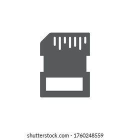 Memory card vector icon symbol storage isolated on white background