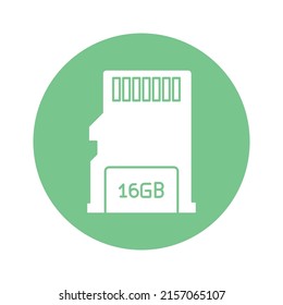 memory card Vector icon which is suitable for commercial work and easily modify or edit it

