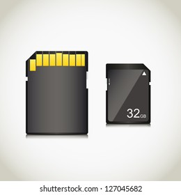 Memory card. Vector illustration