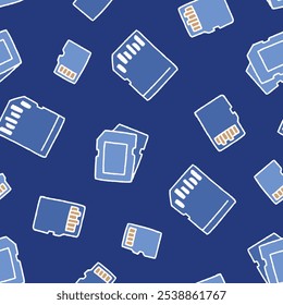 Vetor de cartão de memória Ilustração de padrão contínuo para impressão, papel de parede, decoração.