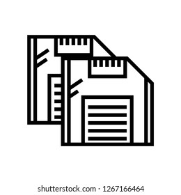 memory disk icon isolated on white background, vector illustration