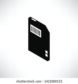 memory disk icon solid isometric design