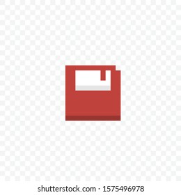 memory diskettes pixel flat vector illustration icon