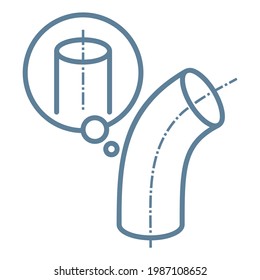 Memory effect icon. Shape memory alloy for foam, metal or other materials. Cylinder that remembering its original form. Vector emblem