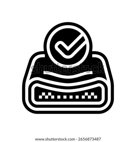 memory foam glyph icon vector. memory foam sign. isolated symbol illustration