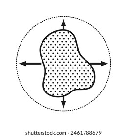 Icono de espuma de memoria - efecto neumático, causado por el tiempo que tarda el aire en fluir en la estructura porosa de la espuma