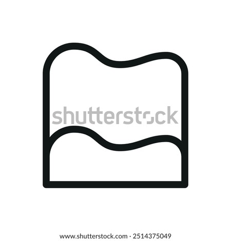 Memory foam pillow isolated icon, orthopedic latex pillow vector icon with editable stroke