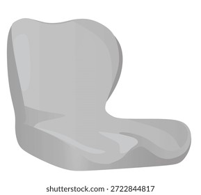Memory foam seat. ilustração vetorial