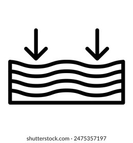 Memory Foam Vector Line Icon Design