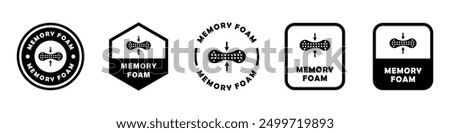 Memory foam - vector signs for pillow or mattress. 