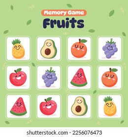 Memory game cards vector illustration. Memory game for preschool children.