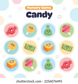 Memory game cards vector illustration. Memory game for preschool children.
