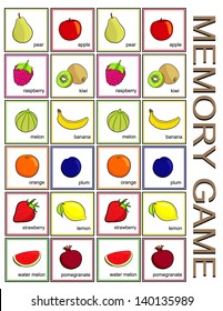 Memory Game - Fruits (vector)