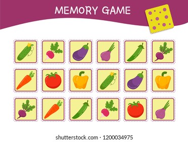 Memory Game Preschool Children Vector Cards Stock Vector (Royalty Free ...