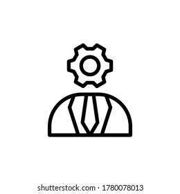 Memoria, equipo, icono científico. Línea simple, contorno vectorial elementos de los iconos de conocimiento para ui y ux, sitio web o aplicación móvil