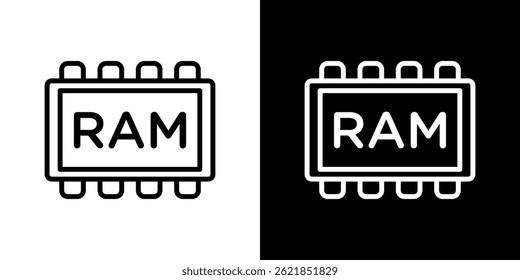 Memory icon concept stroke on white background