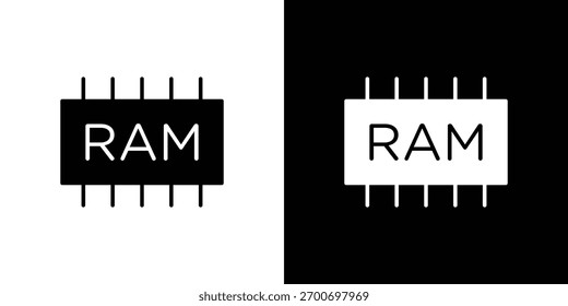 Conceito de design de ícone de memória. ícones planos vetoriais