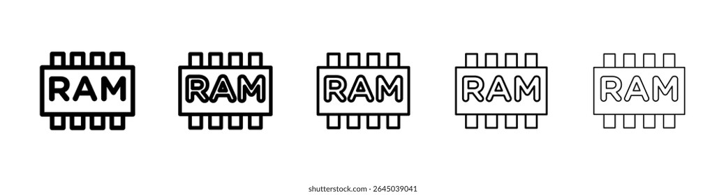 Memory icon filled flat sign concept for web design.