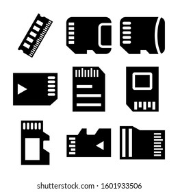 memory icon isolated sign symbol vector illustration - Collection of high quality black style vector icons
