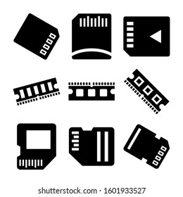 memory icon isolated sign symbol vector illustration - Collection of high quality black style vector icons
