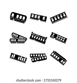 memory  icon or logo isolated sign symbol vector illustration - Collection of high quality black style vector icons
