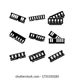 memory  icon or logo isolated sign symbol vector illustration - Collection of high quality black style vector icons
