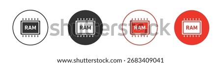 Memory icon Logos. Flat Vector Icon Design Template