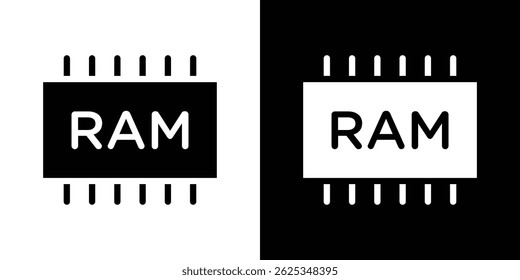 Memory icon simple line vector. Symbol, logo.