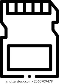 memory icon. Thin Linear Style Design Isolated On White Background