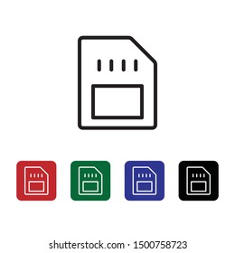 Memory icon - Vector diferent color. Photo concept Vector diferent color illustration.