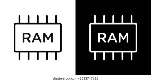 Memory icon vector for web, computer and mobile apps