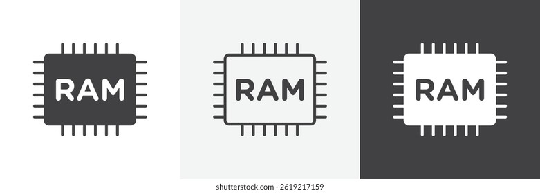 Memory icons collection vectors for web ui