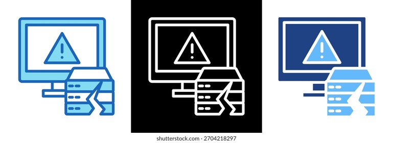 Vazamentos de memória ícone tripplestyle Vetor Illustration