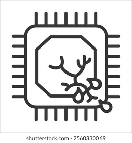 Memory Leaks Outline Icon Vector Illustration