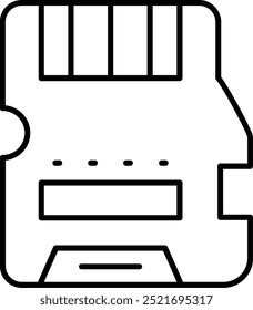 Design de ícone de vetor de linha de memória