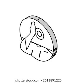 memory loss confusion disease symptom isometric icon vector. memory loss confusion disease symptom sign. isolated symbol illustration