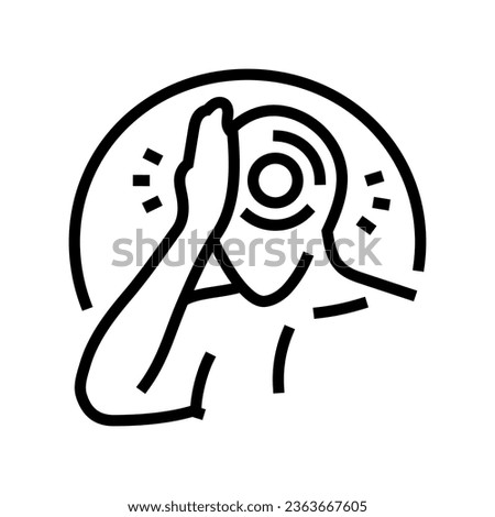memory loss confusion disease symptom line icon vector. memory loss confusion disease symptom sign. isolated contour symbol black illustration
