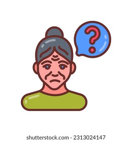 Icono de pérdida de memoria en vector. Ilustración