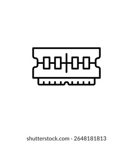 Memory Module Icon For Computer Hardware And Data Storage Systems