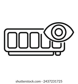 Memory module tech icon outline vector. Mobile system. Dual memory