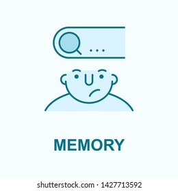 memory on mind field outline icon