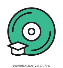 CD lleno de memoria, Celebre su graduación con este ícono de Vector