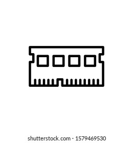Memory PC icon. Line design template