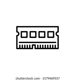 Memory PC icon. Line design template