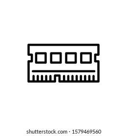 Memory PC icon. Line design template