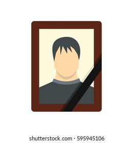 Memory portrait icon in flat style isolated on white background vector illustration
