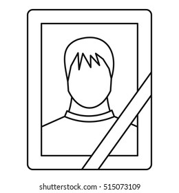 Memory portrait icon. Outline illustration of memory portrait vector icon for web