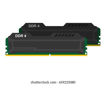memory RAM  computer. vector illustration