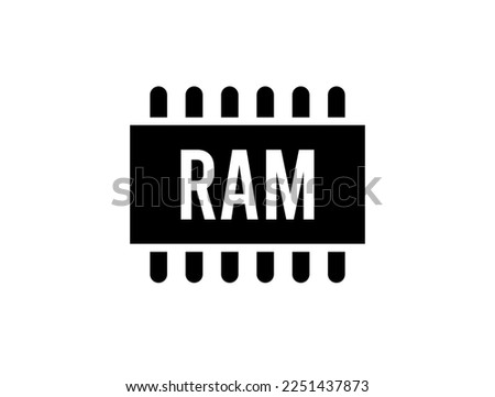 Memory RAM icon. Vector concept computer memory and electronic device. Technology design isolated on white background