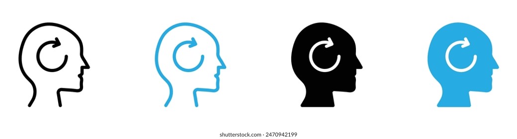 Memory Recall Icon Emphasizing Cognitive Health and Mental Fitness